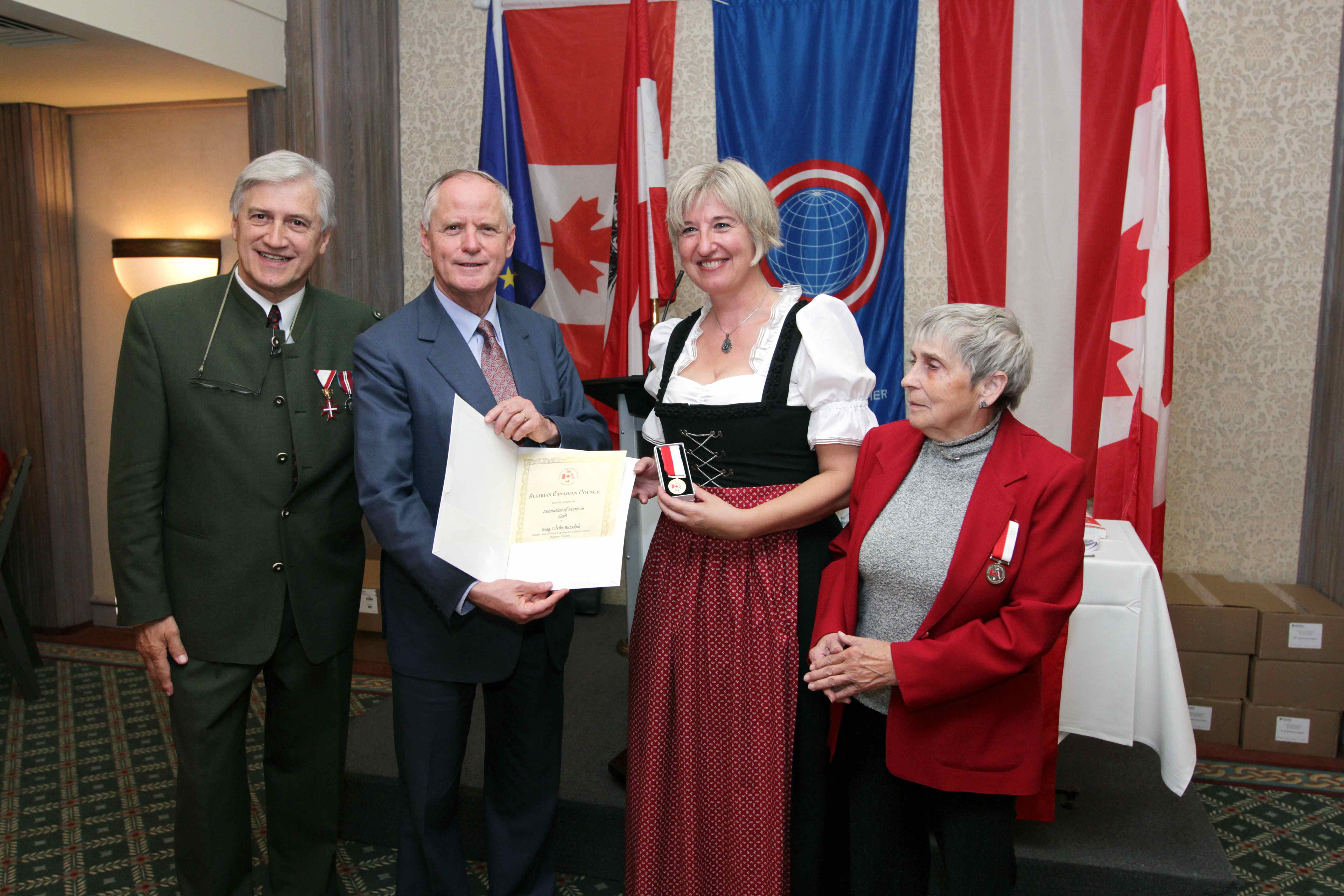 Awarding ACC Medal in Gold to Minister Counsellor Butschek Awarding ACC Medal in Gold to Minister Counsellor Butschek